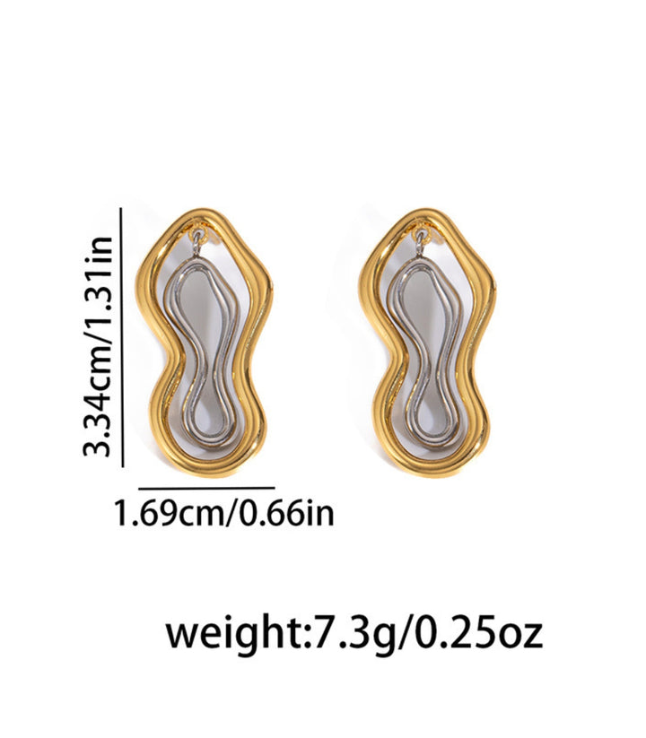 Aretes Geométricos Bicolor