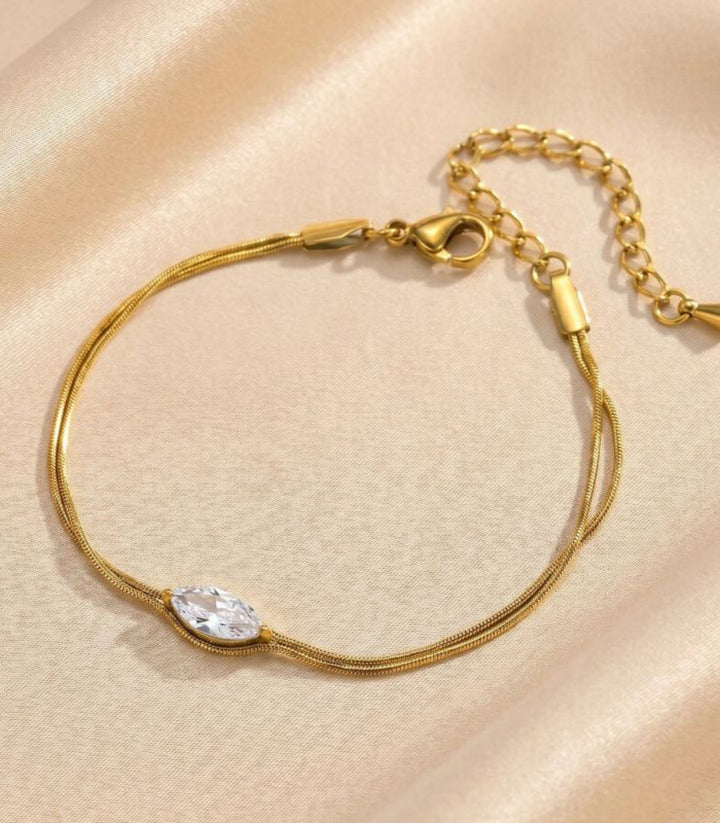 Brazalete Marquise Zircon Oval