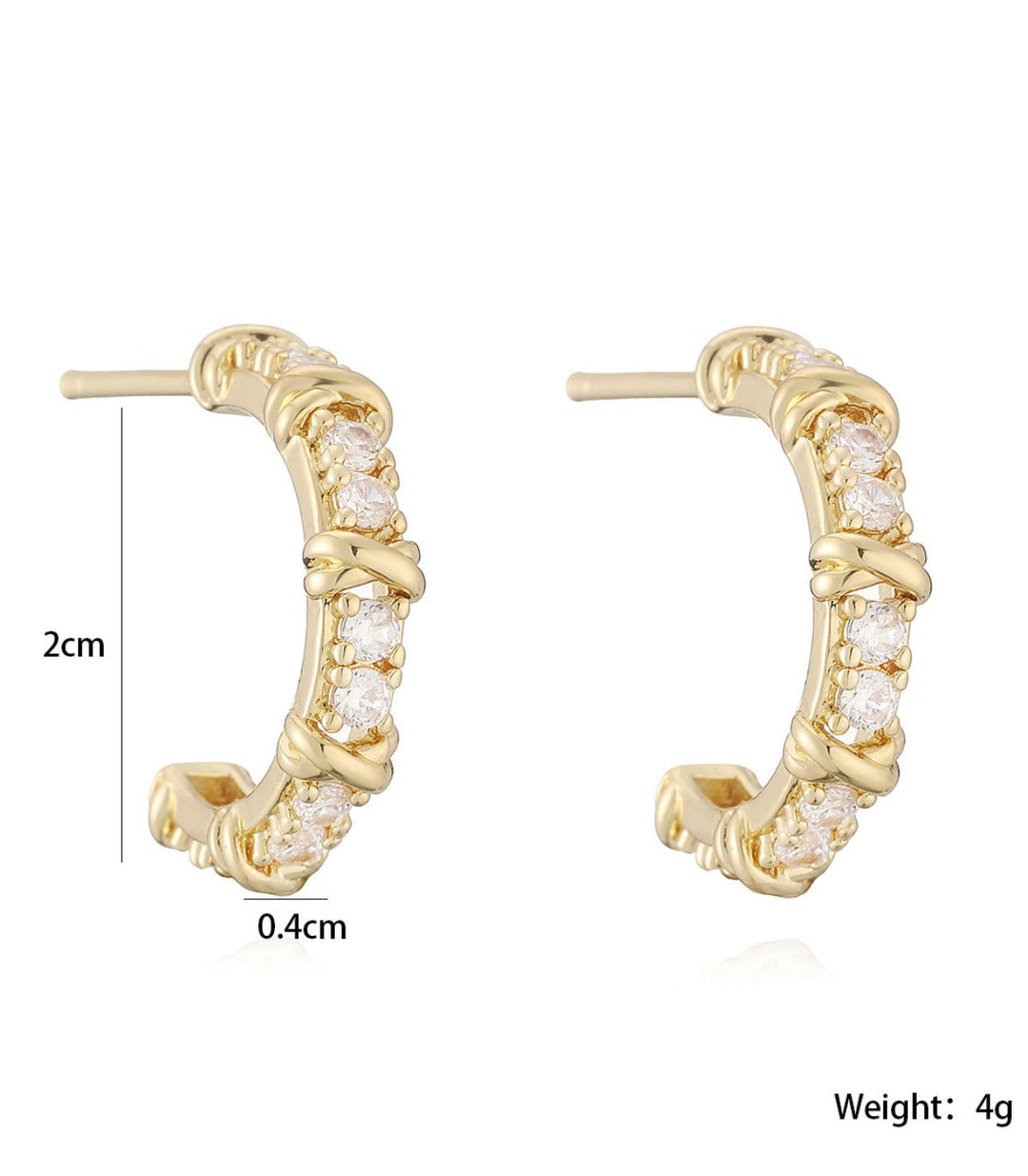 Aretes plata c con zirconias