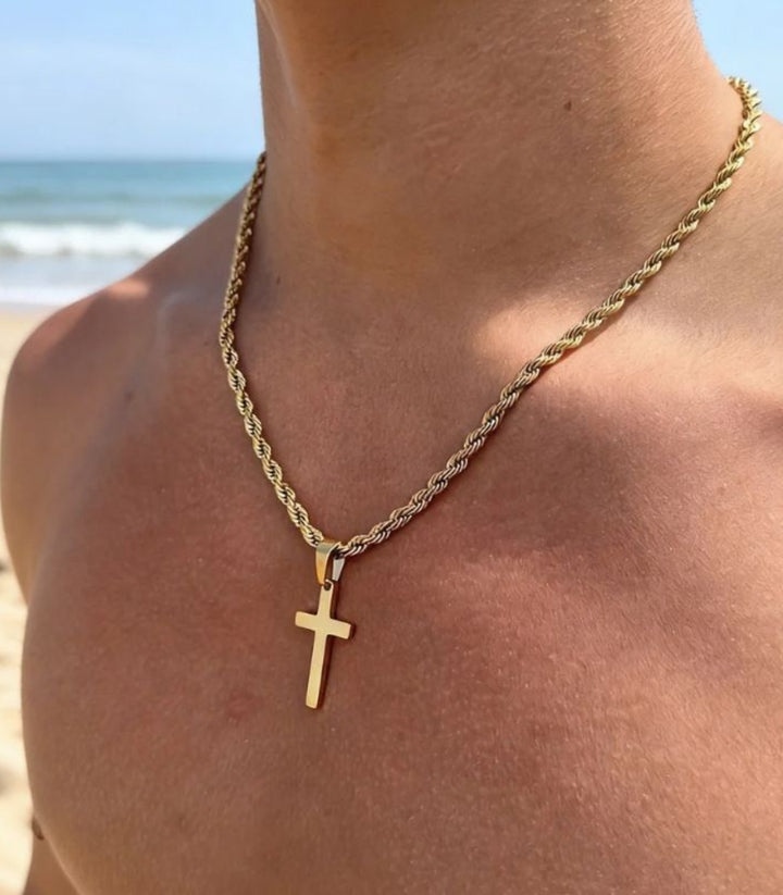 Collar Torsal con Cruz Dorado