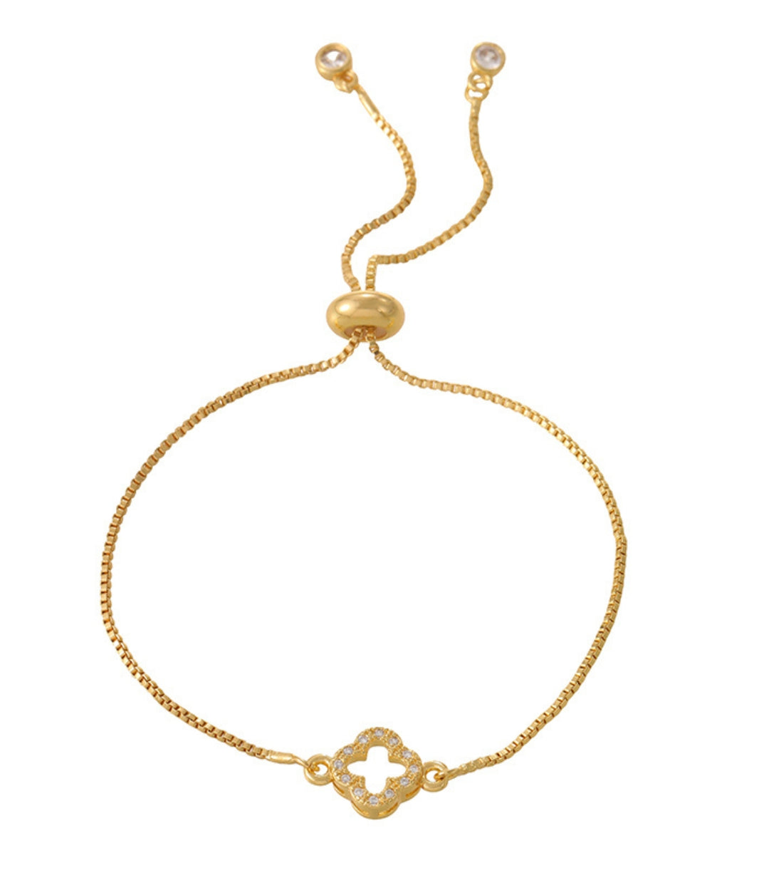 Brazalete clover zirconias