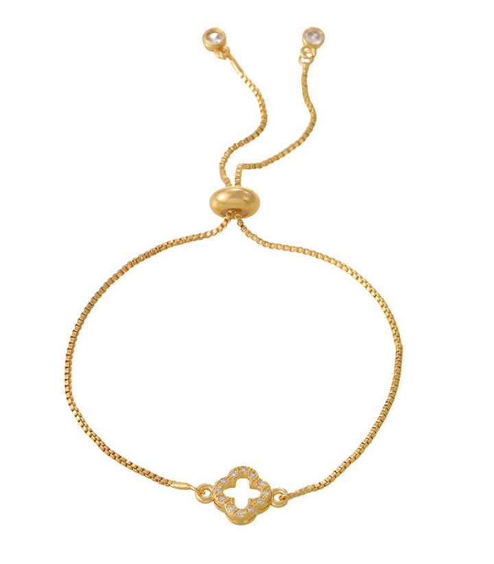 Brazalete clover zirconias