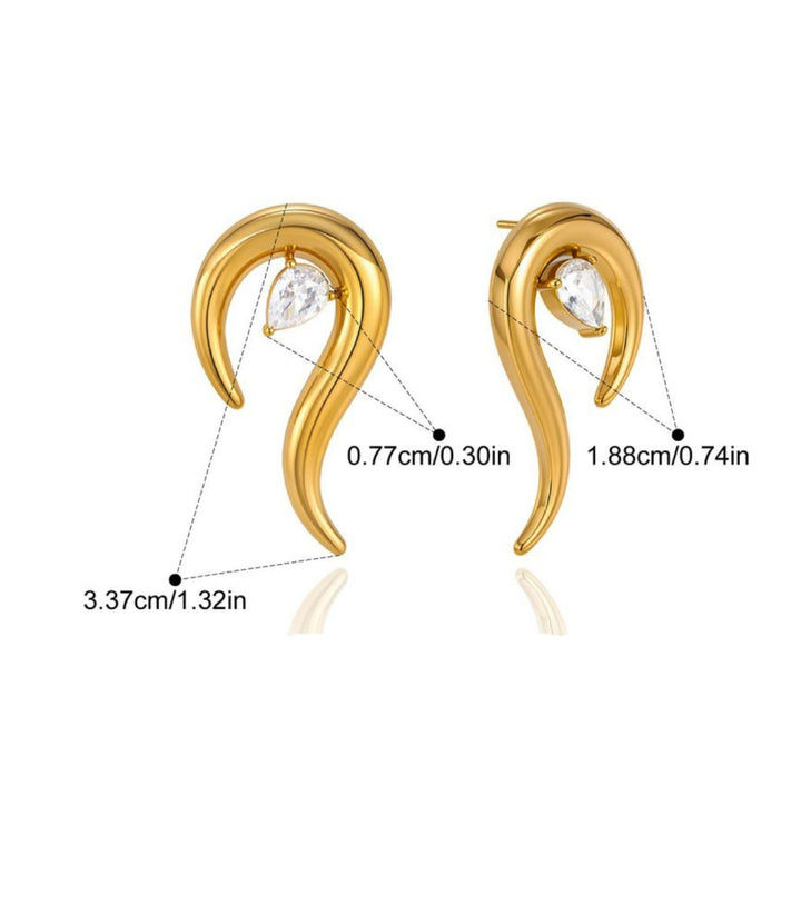 Aretes Zircon Studs 18K