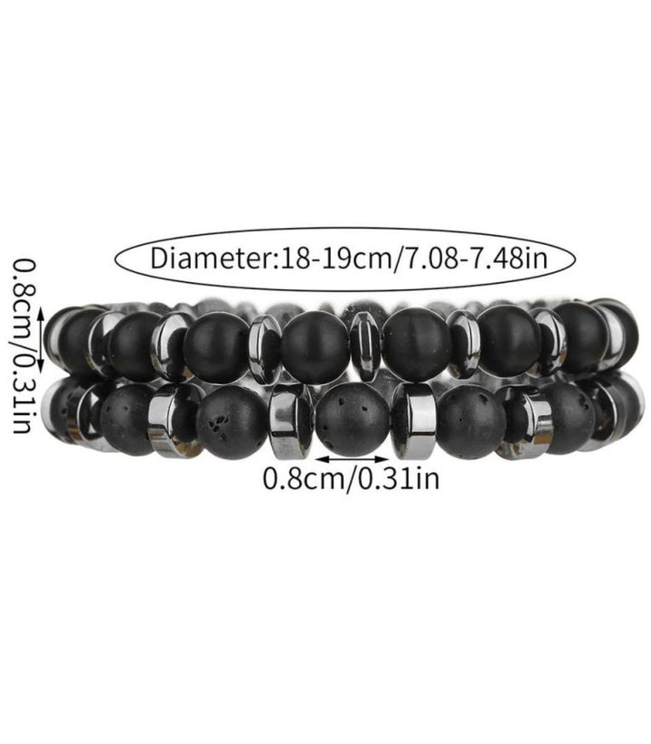 Brazalete black Volcanic Stone