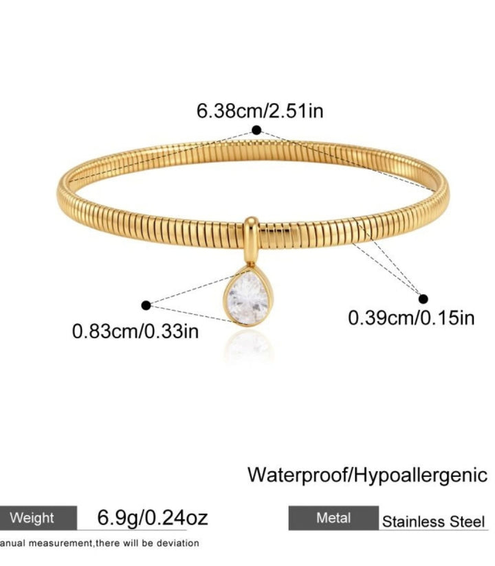 Brazalete Snake Chain Gota 18K