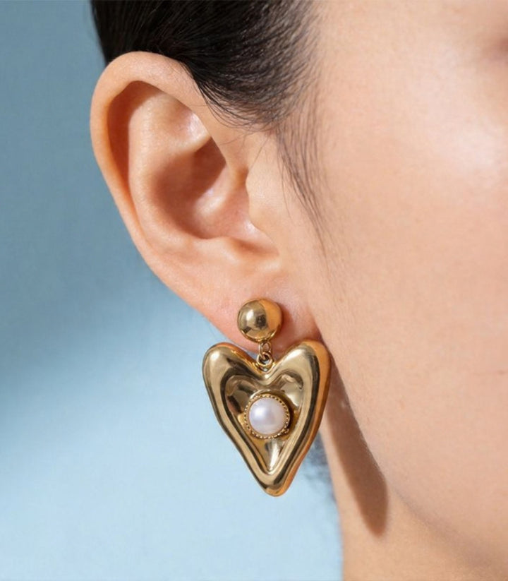Aretes Cortazón con Perla