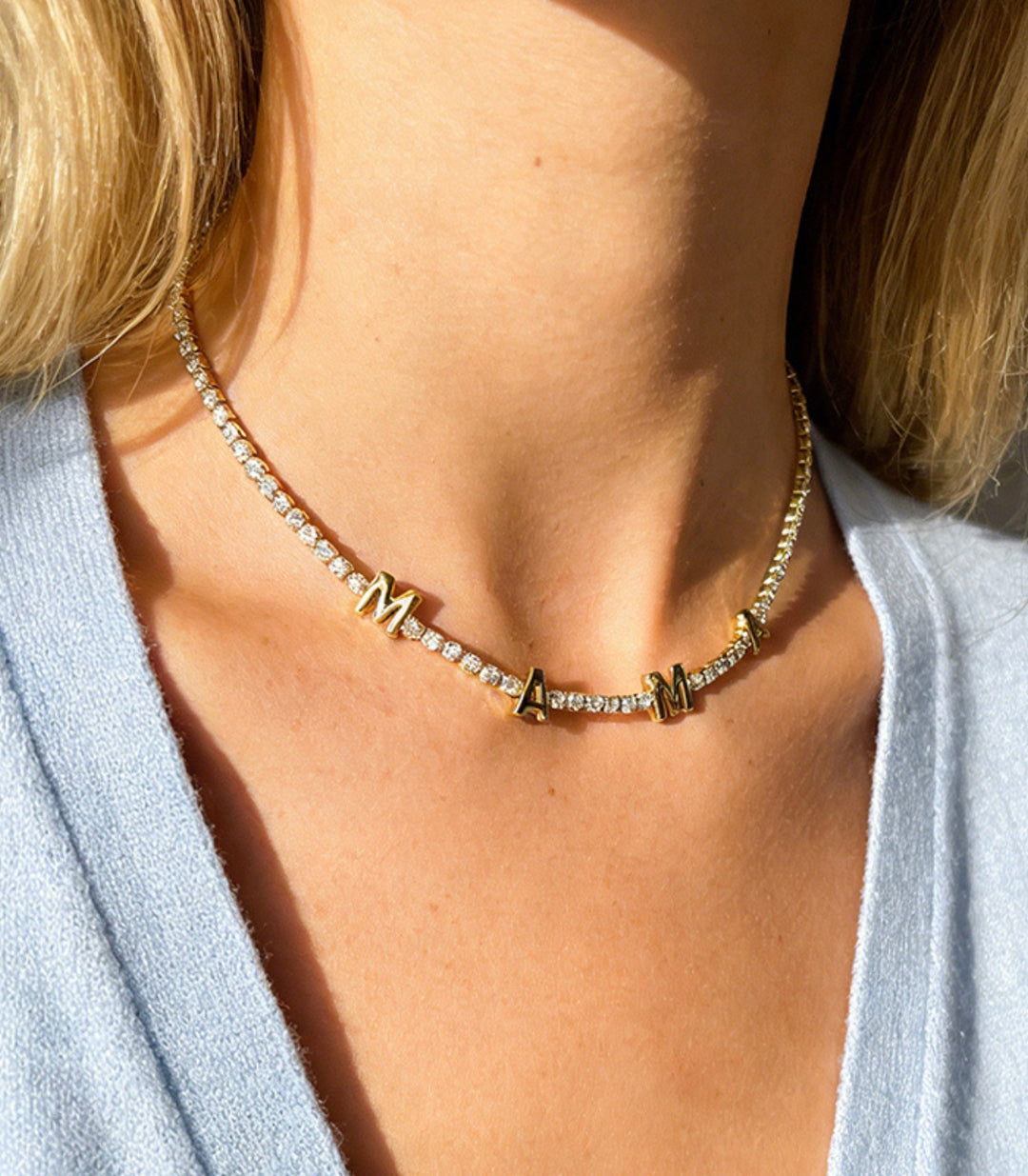 Collar mamá con zirconias