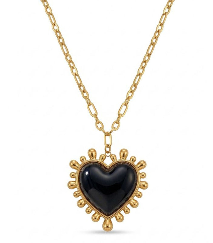 Collar Corazón negro