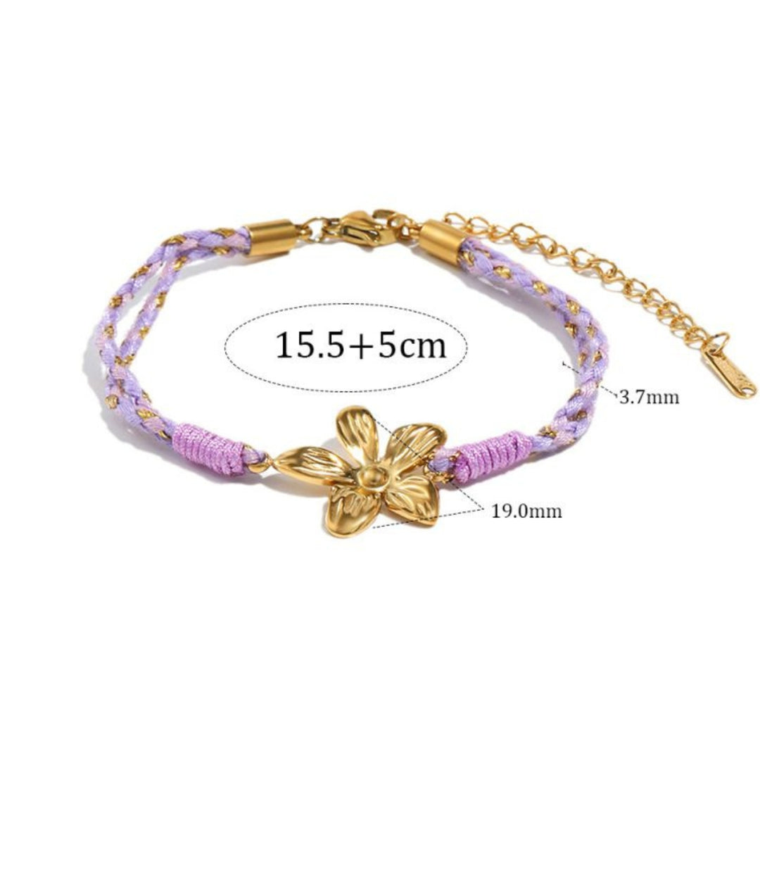 Brazalete cotton rope flower