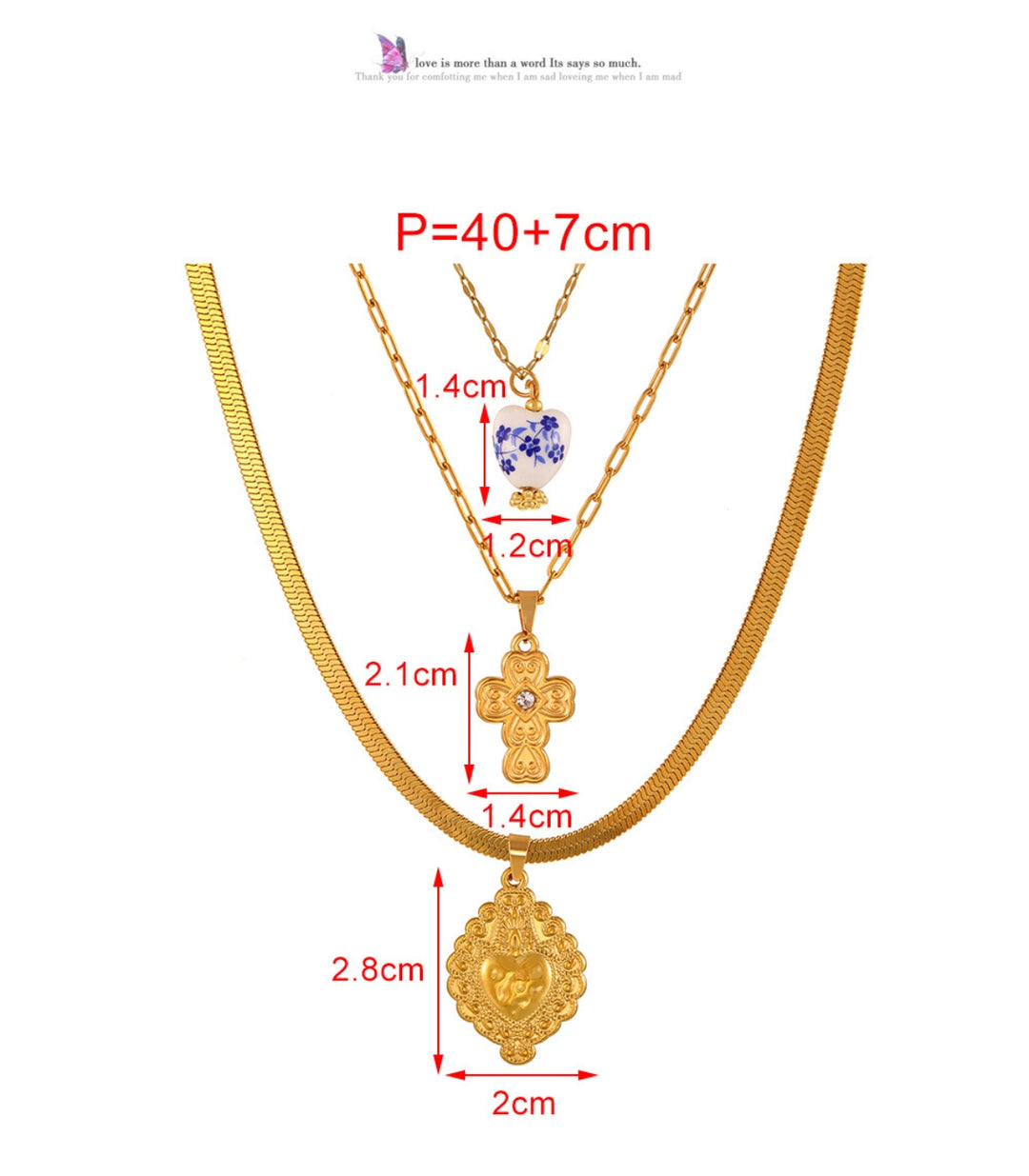 Collar diamond cross