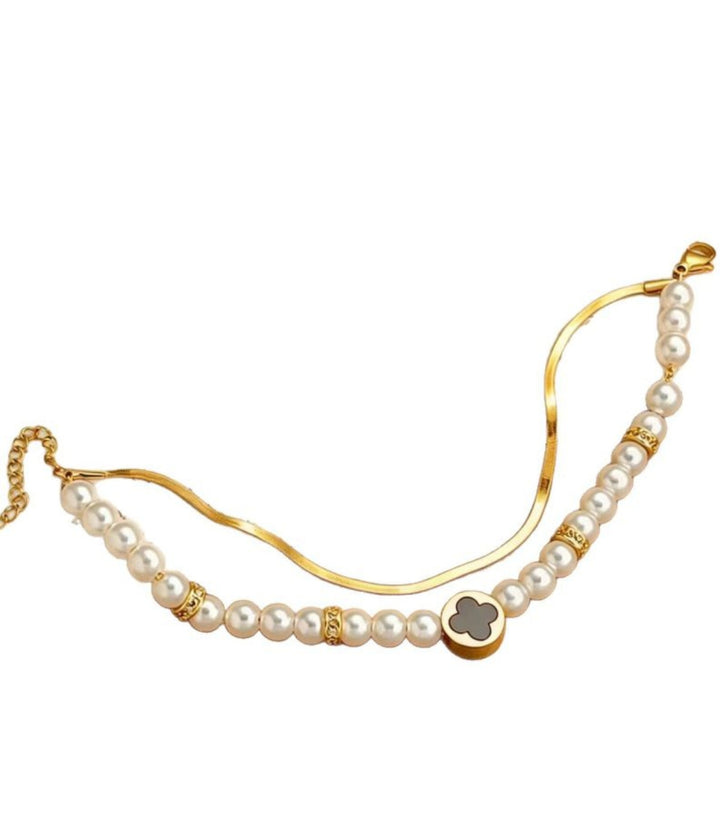 Brazalete Clover Pearl Double