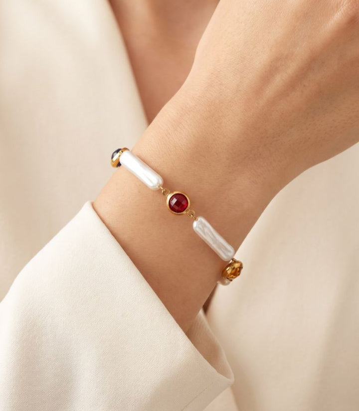 Brazalete Diamond Pearl 18K