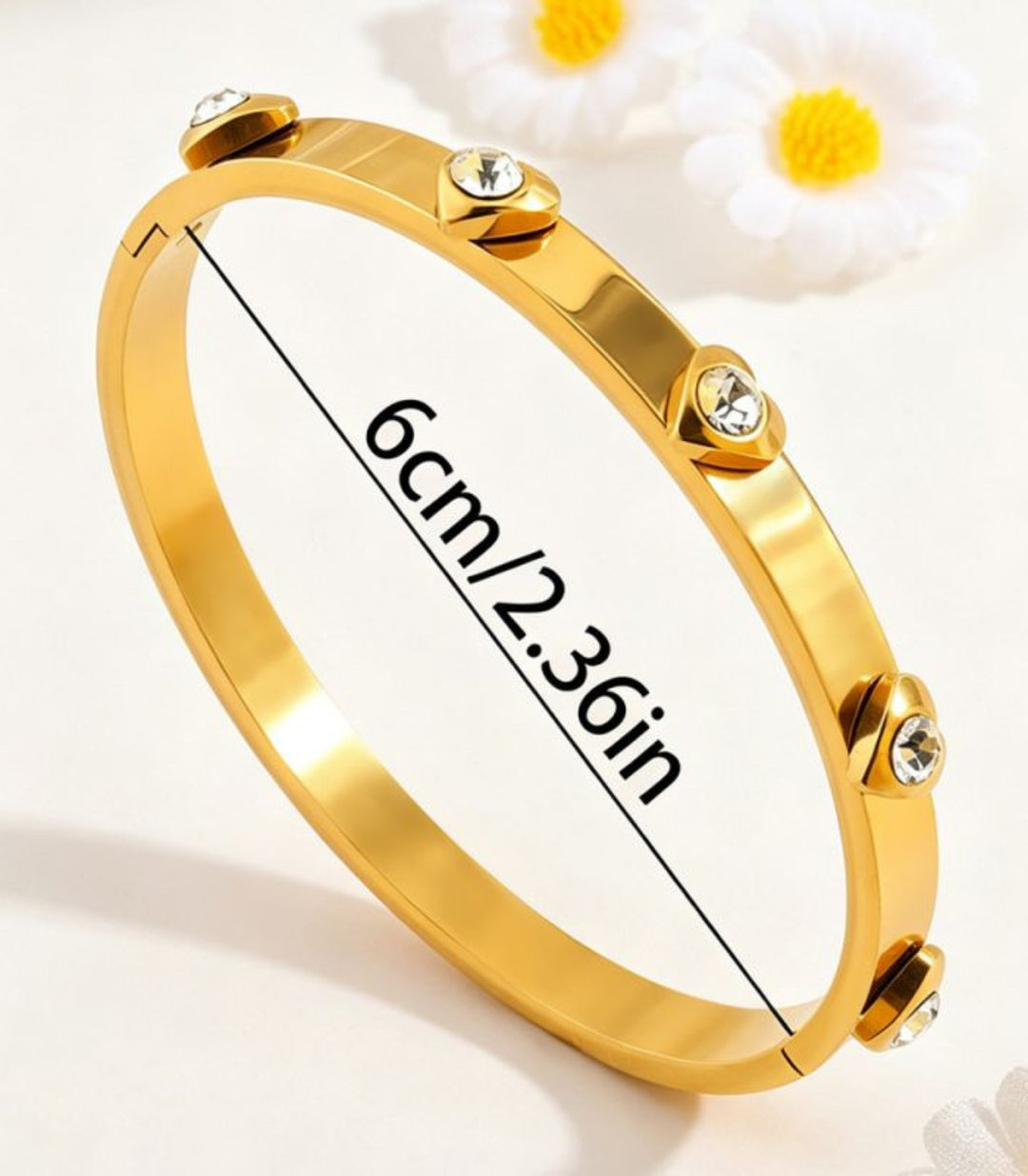 Brazalete Gold Diamond Heart