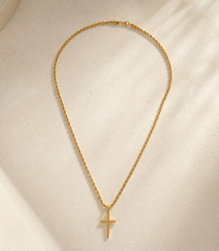 Collar Torsal con Cruz Dorado