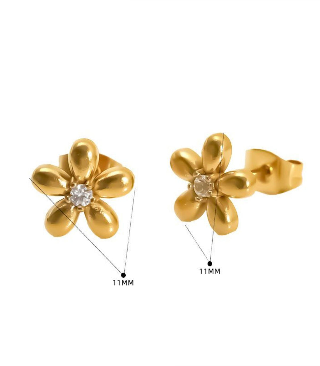 Aretes Diamond Flower 18K