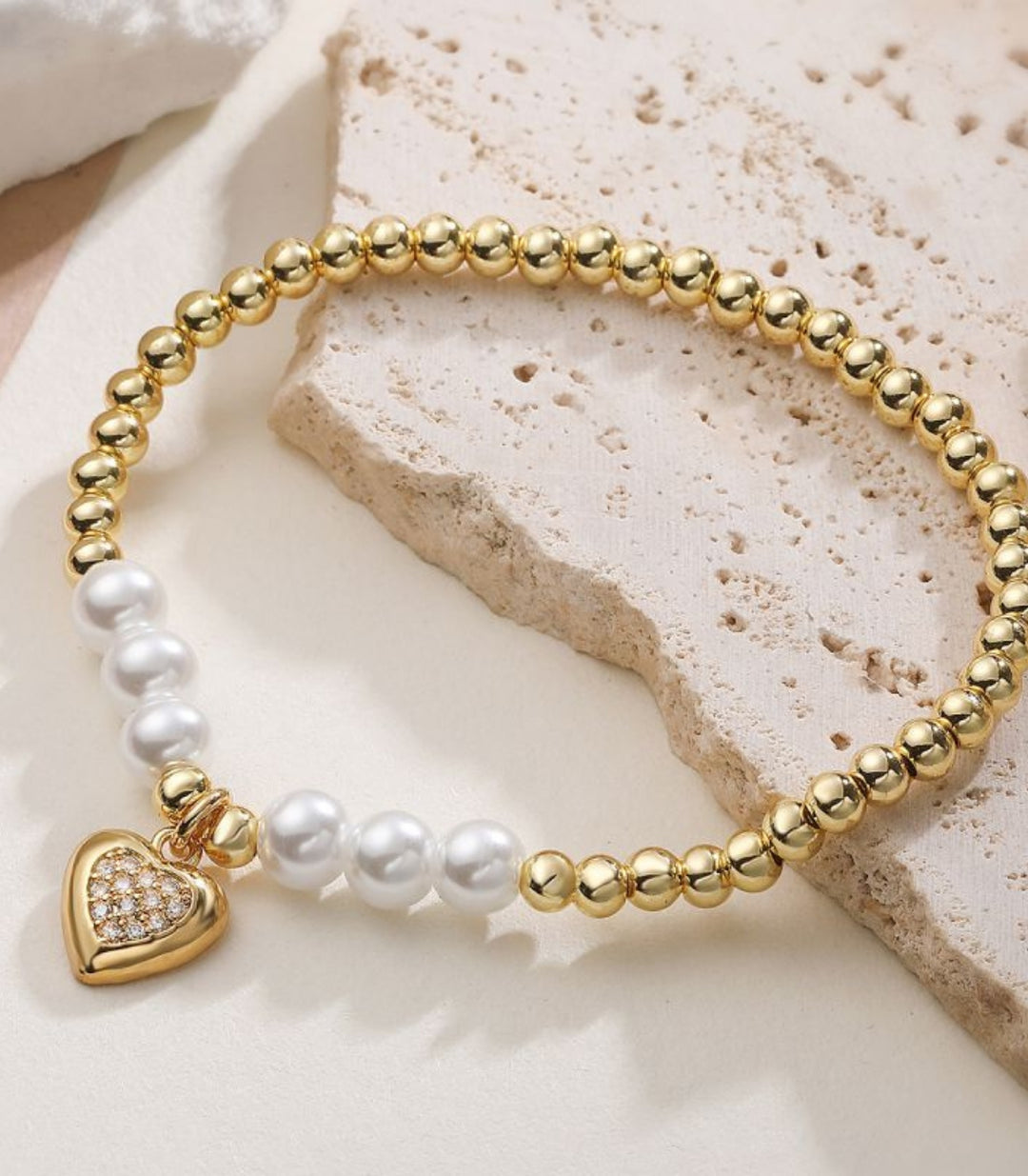 Brazalete Beaded Heart
