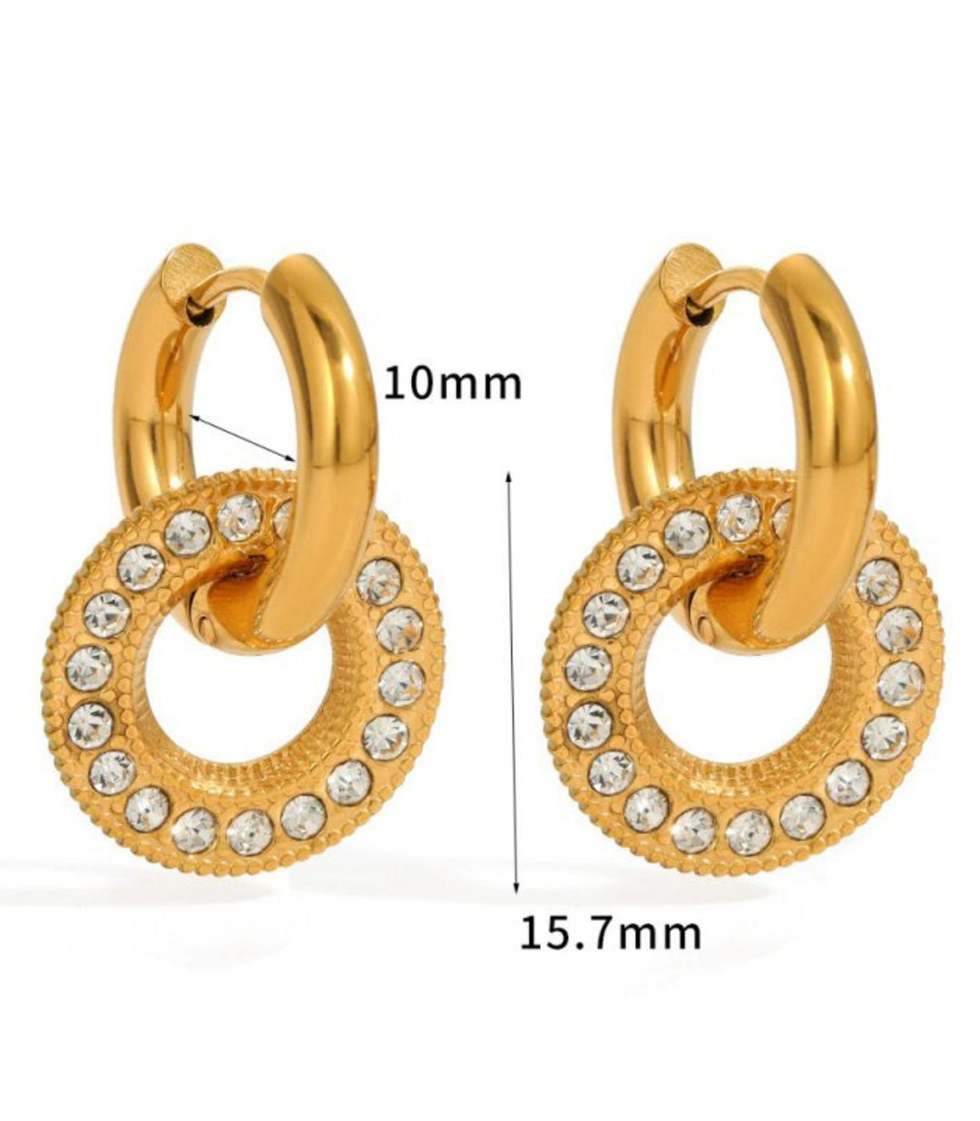 Aretes Diamond encrusted Round