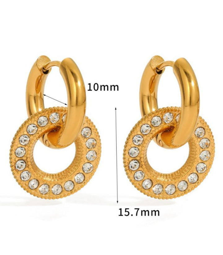 Aretes Diamond encrusted Round