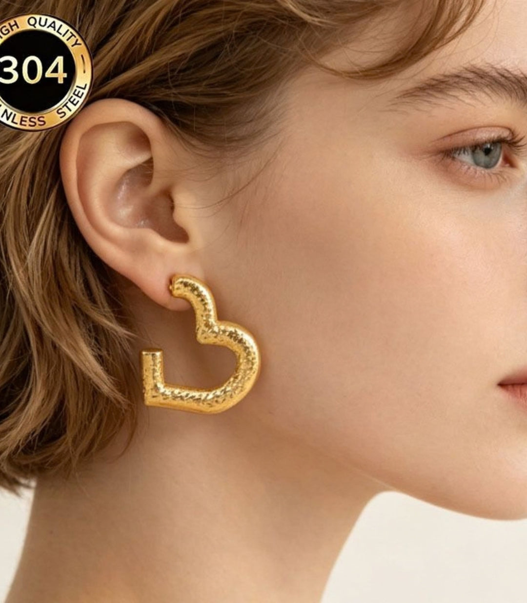 Aretes Heart Pattern