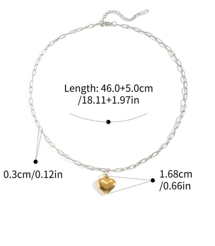 Collar Minimalist Heart 18K