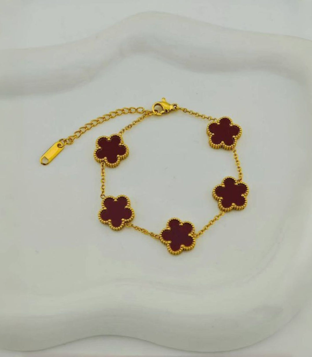 Brazalete Burgundy Flower