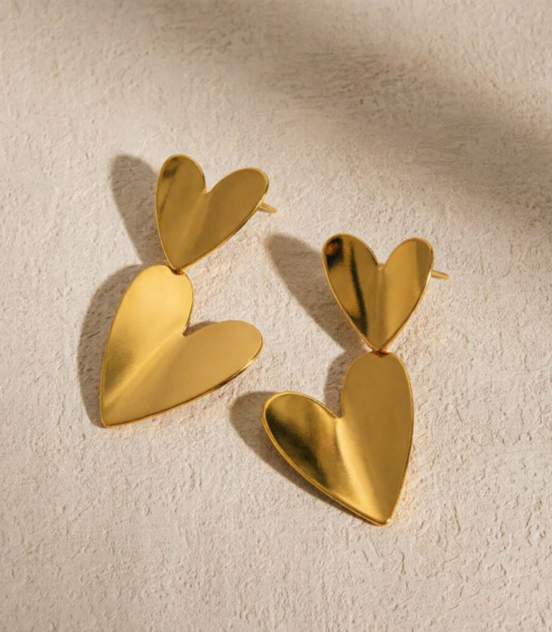 Aretes Corazones Dobles