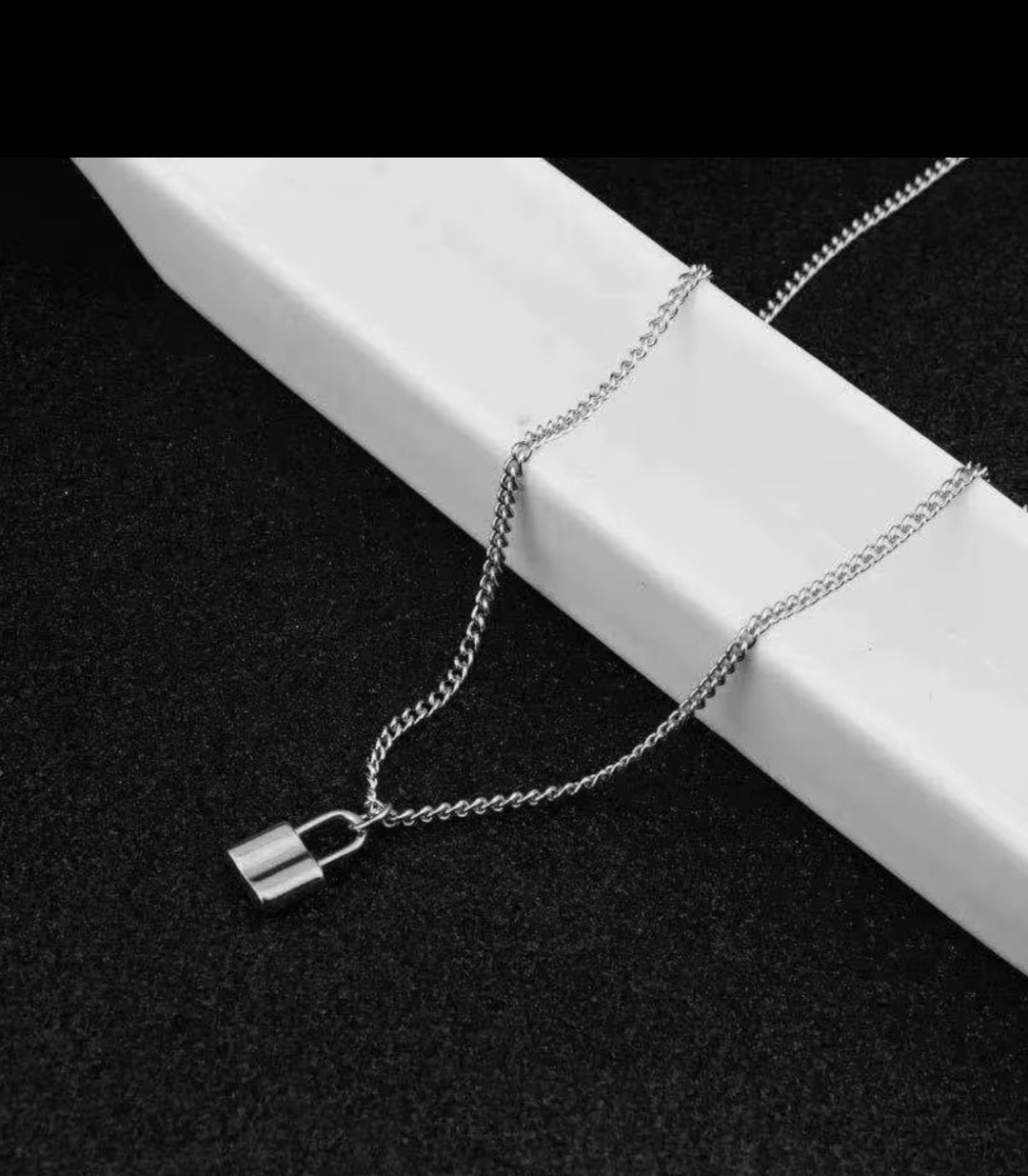 Collar plata candado