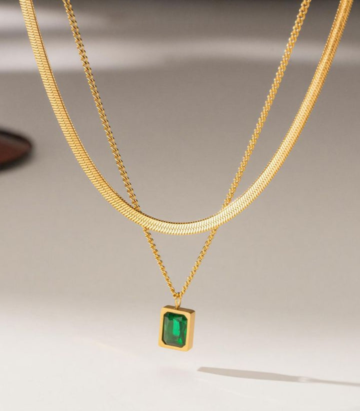 Collar Green Diamond Square