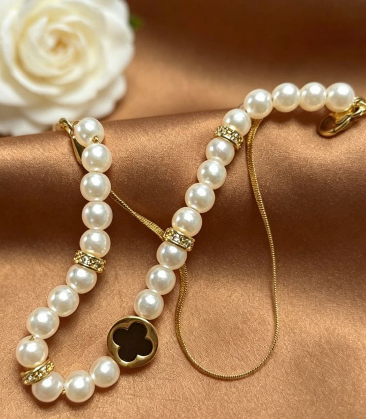 Brazalete Clover Pearl Double