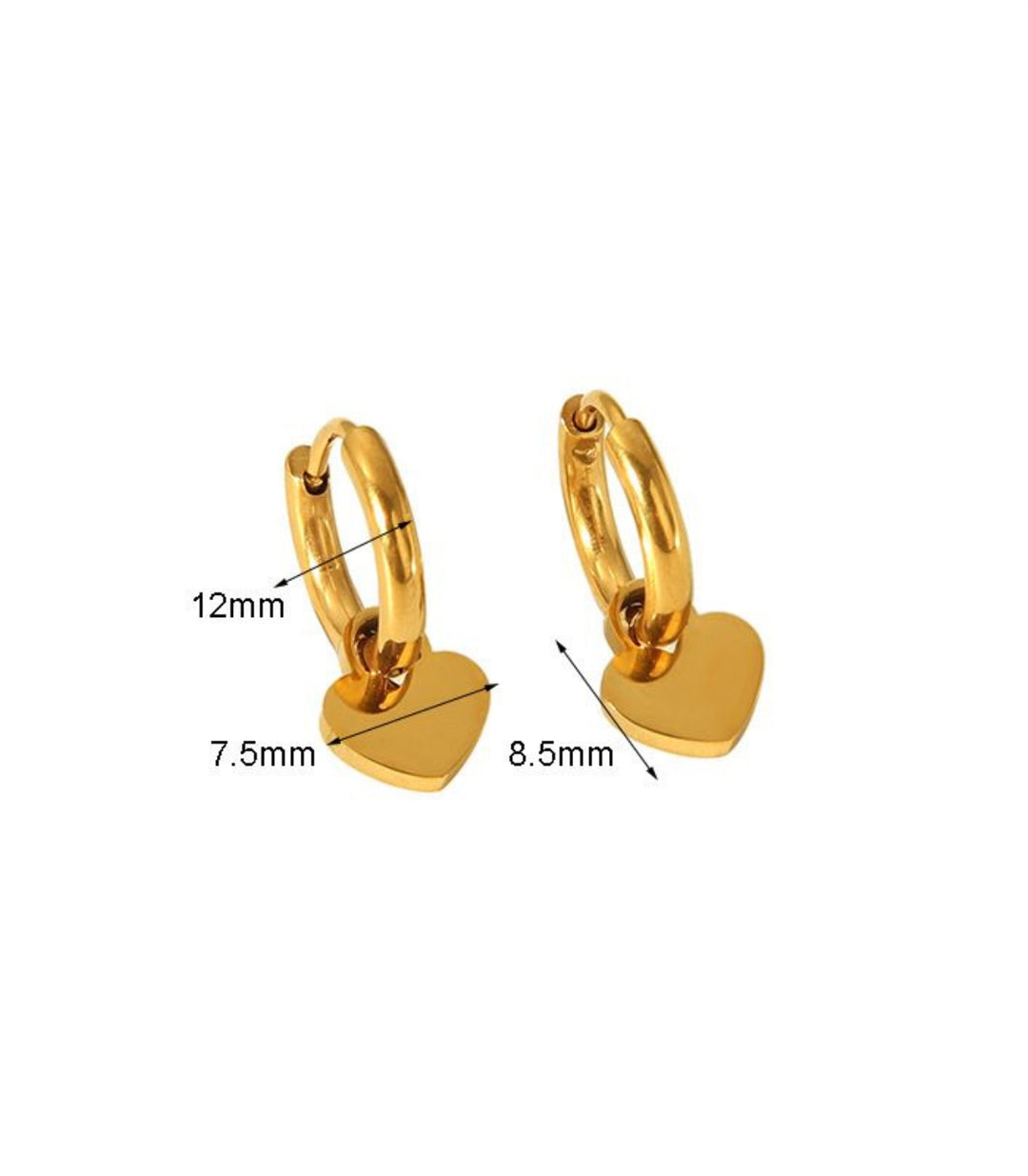 Aretes heart shaped