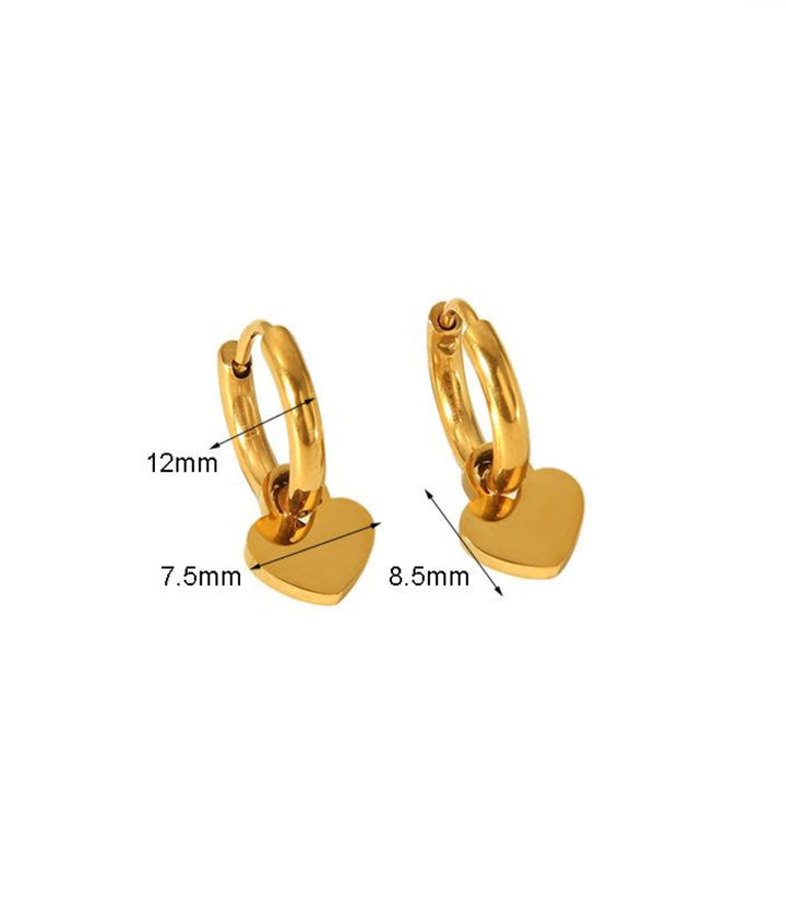 Aretes heart shaped