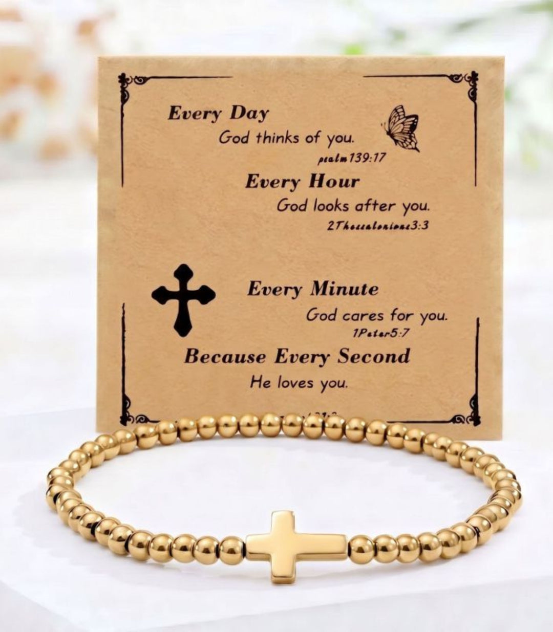 Brazalete Gold 18k Cross Elastic