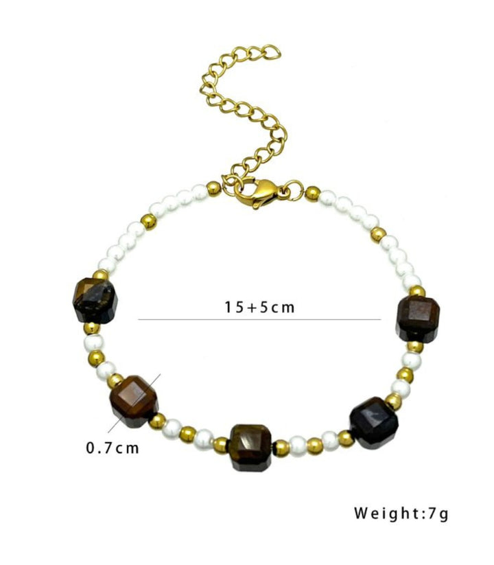 Brazalete Tiger Eye Natural Crystal