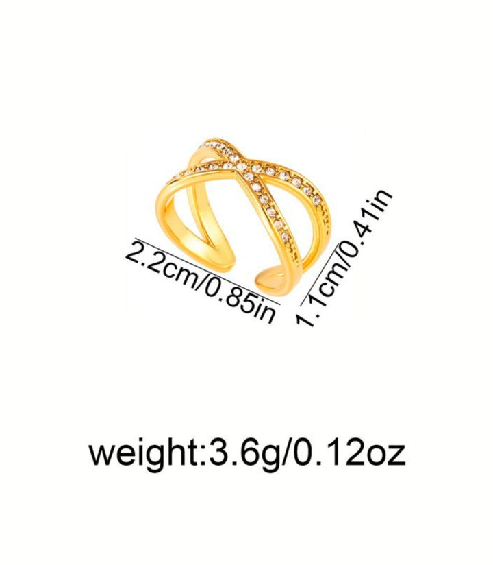 Anillo Cross Zirconias