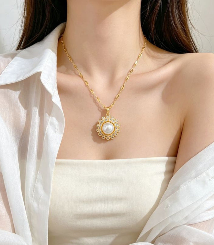 Collar Perla con Zirconias