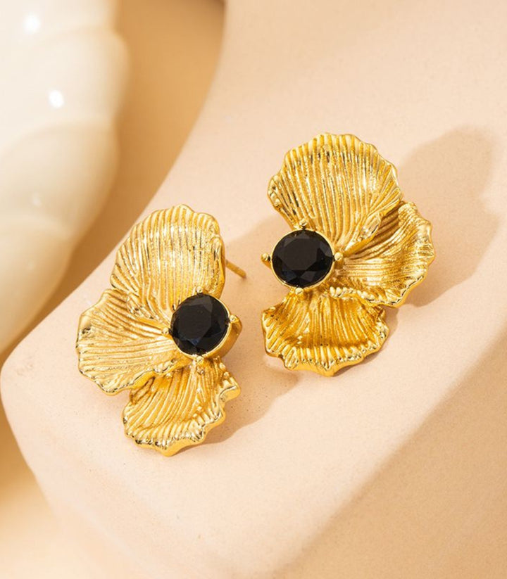 Aretes Hojas Negros