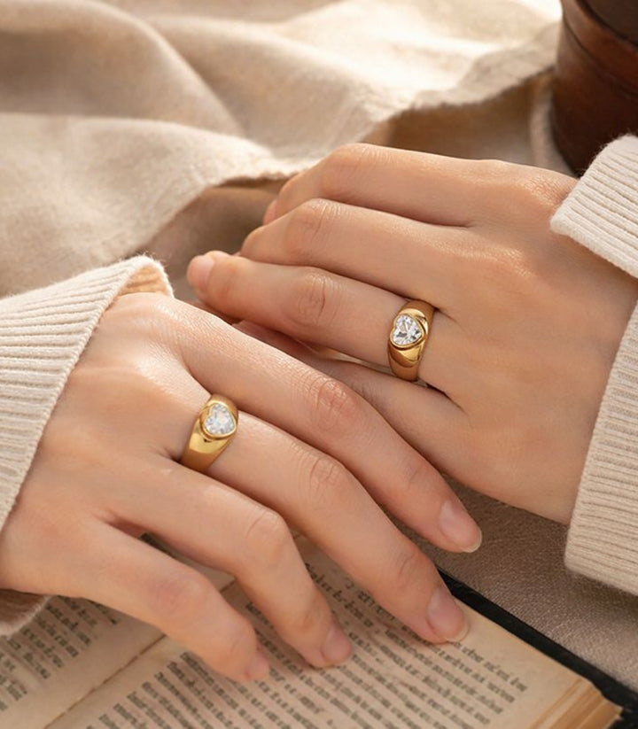 Anillo Diseño de Corazón