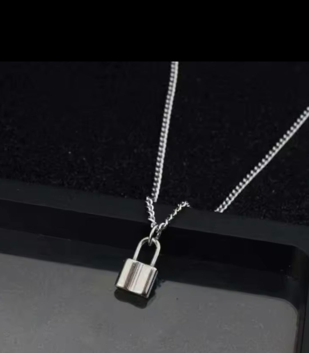 Collar plata candado