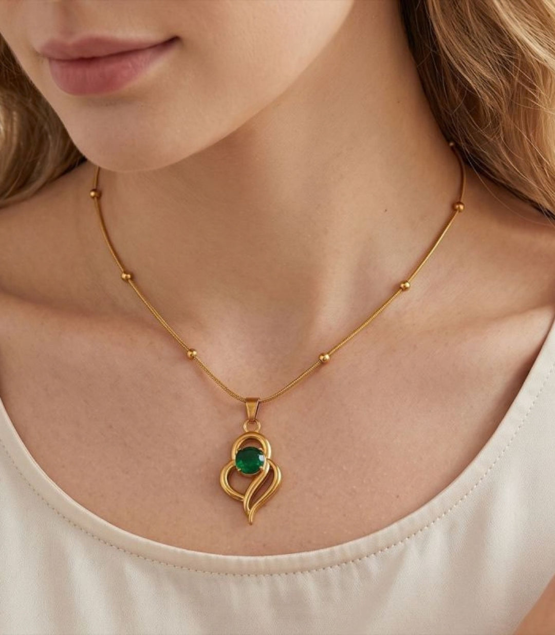 Collar Green Clavicle Chain