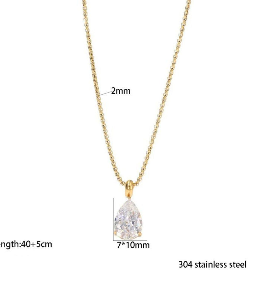 Collar Diamond Teardrop