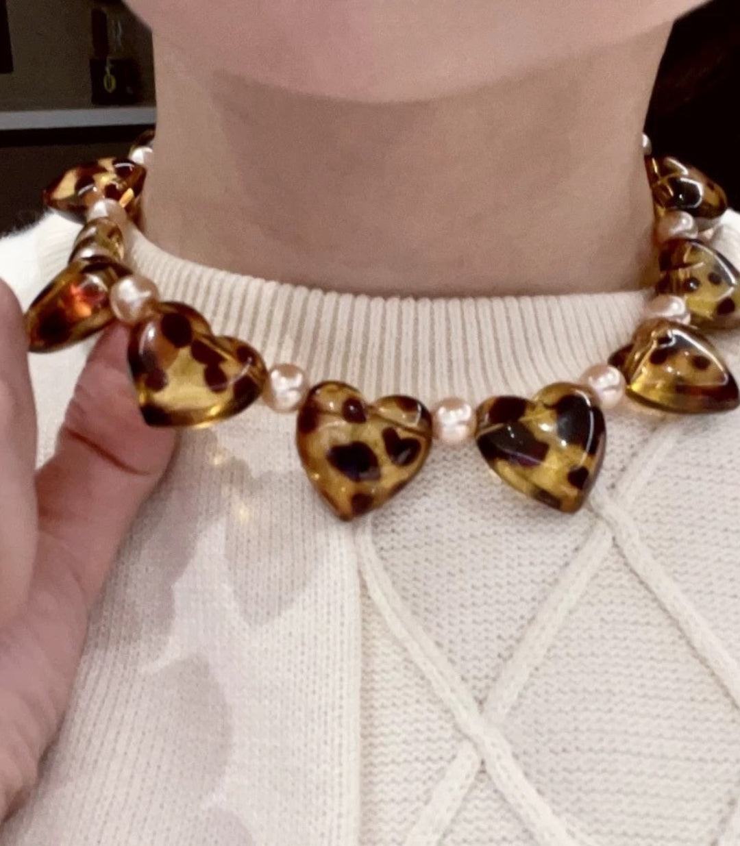 Collar Big Love Resin Beaded