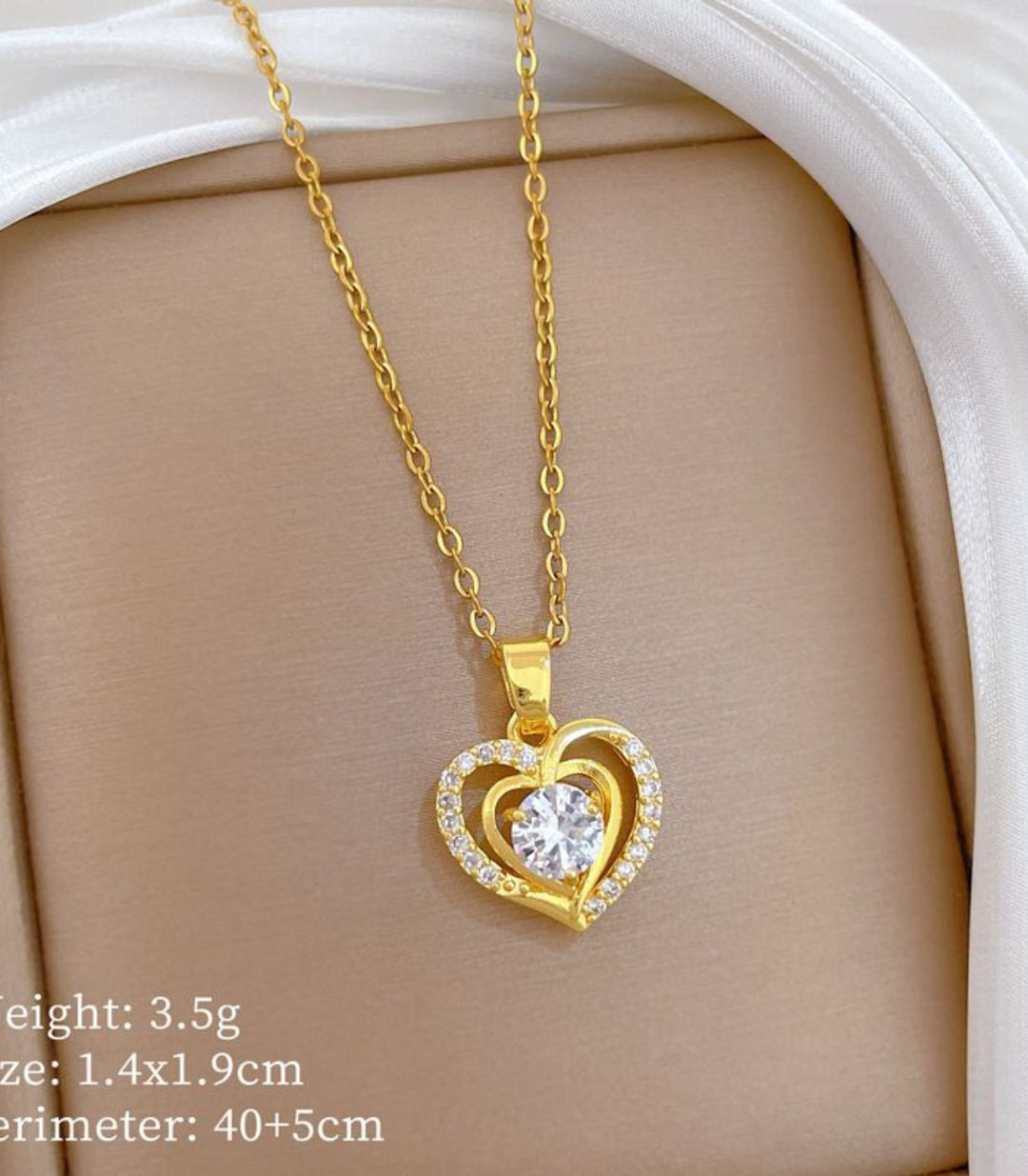 Collar Heart Zirconia Clavicle