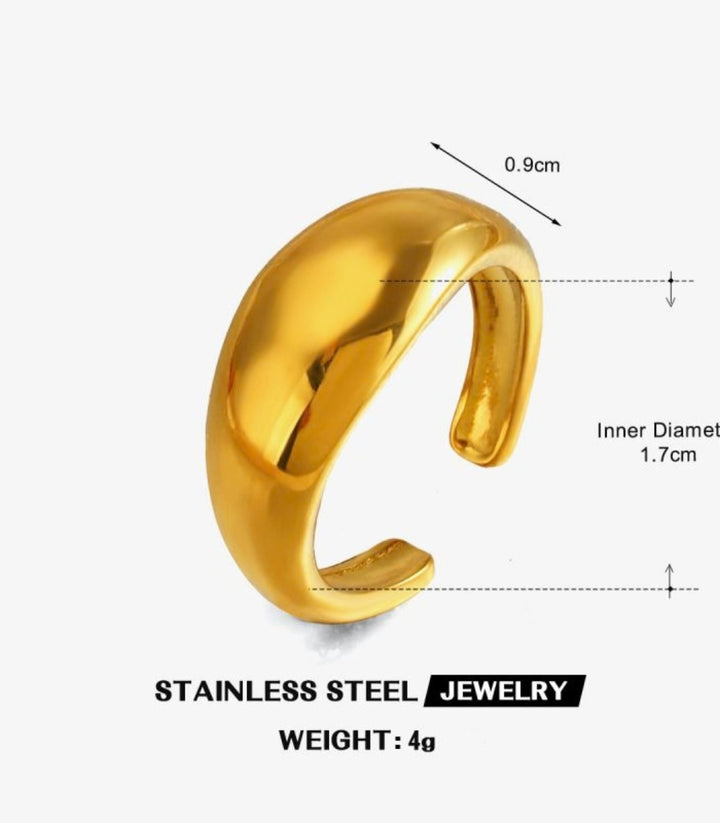 Anillo Gold Curved Wide