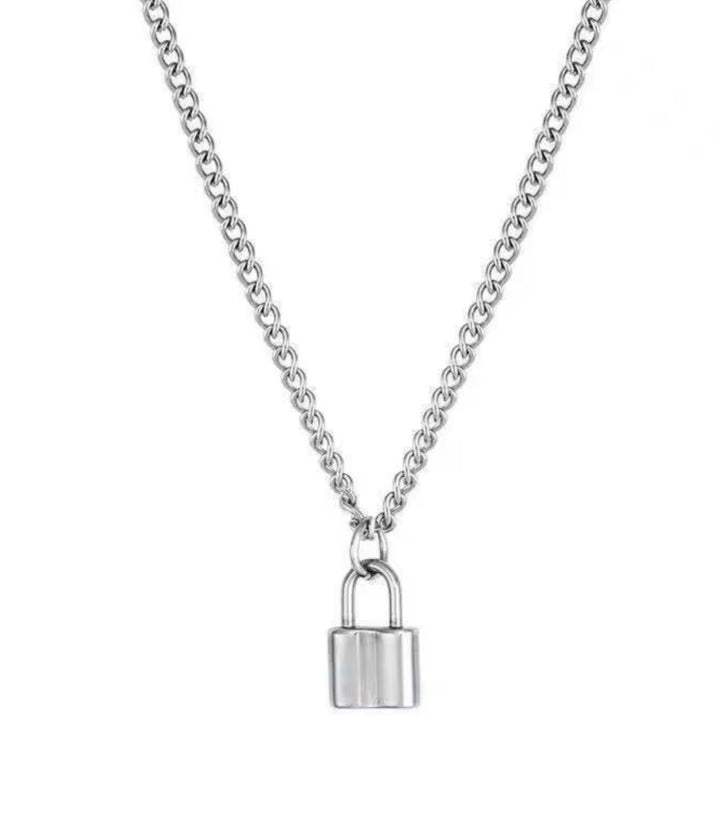 Collar plata candado