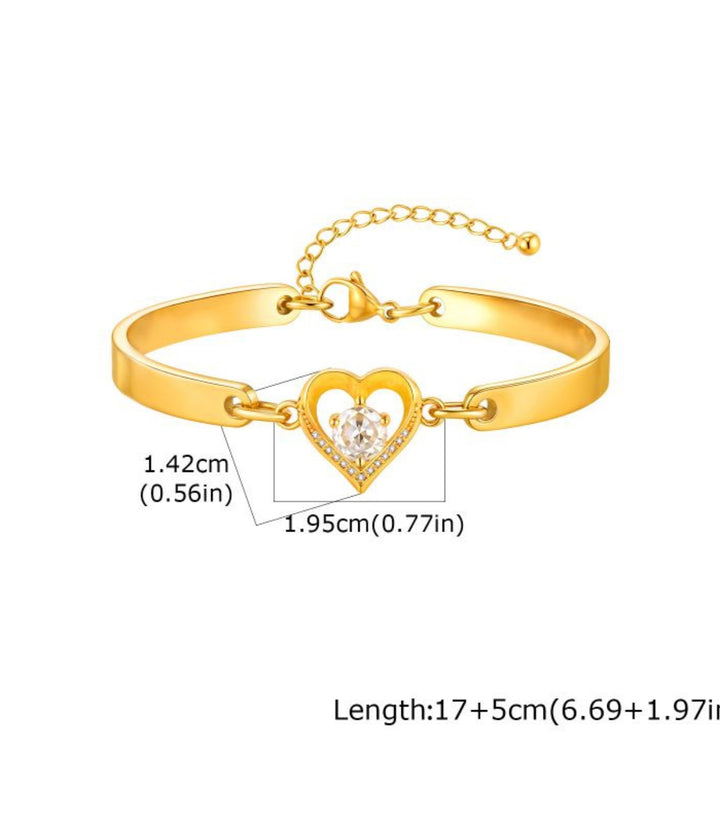 Brazalete gold Diamond Heart