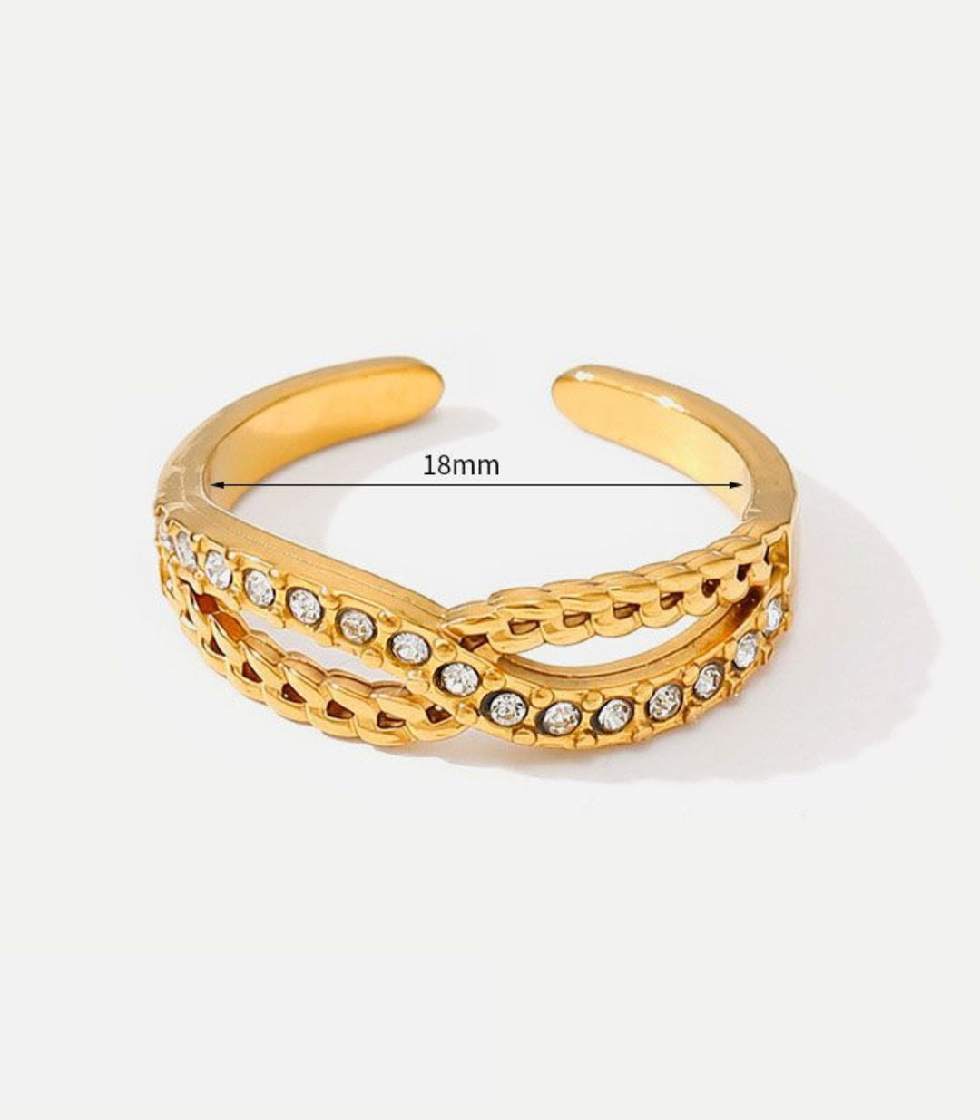 Anillo Cruz con Zirconias