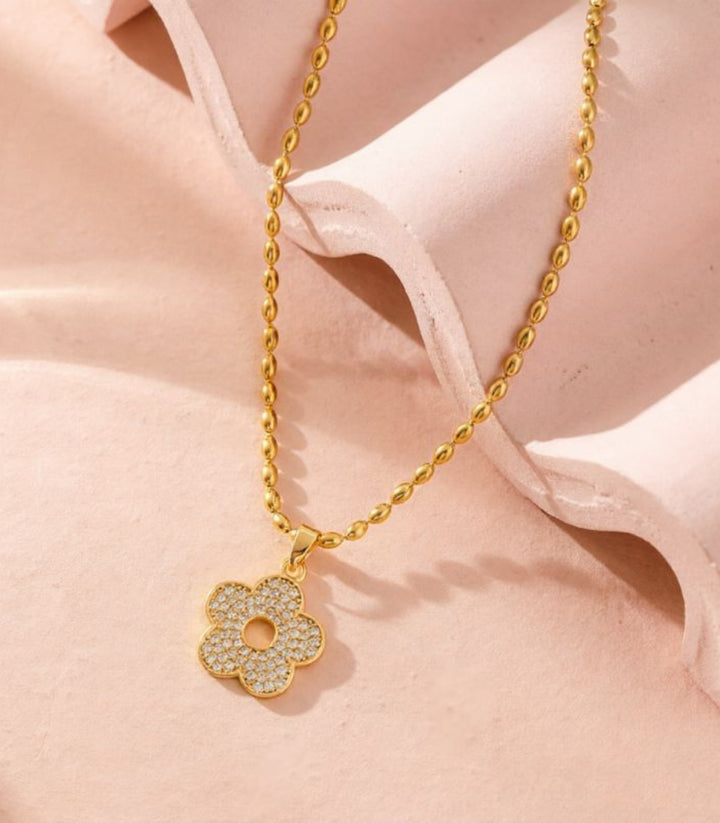 Collar Flor Crstal 18K