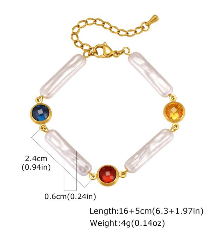 Brazalete Diamond Pearl 18K