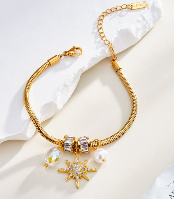 Brazalete Charms Estrella Perla