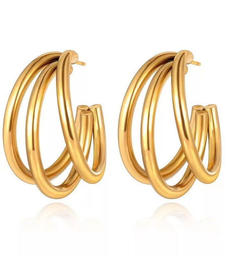 Aretes Gold Multilayer